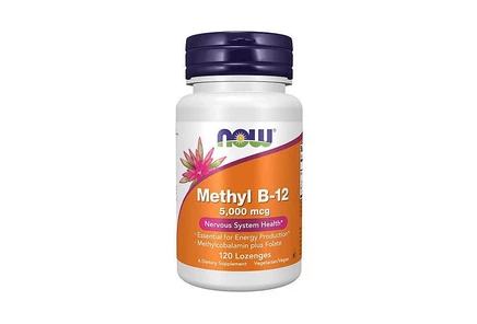 Витамин B12 NOW Foods Methyl B-12, 5 000 мкг, 120 пастилок