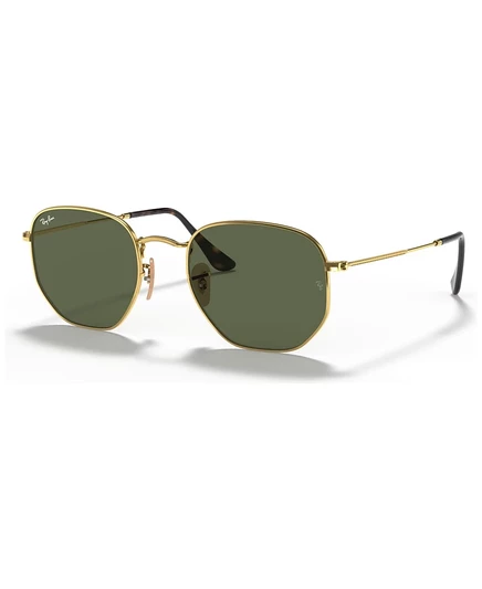Женские очки Ray-Ban RB3548N шестигранные, золотистые