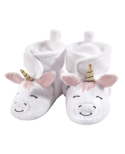 Пинетки для девочек Hudson Baby, флисовые, единорог