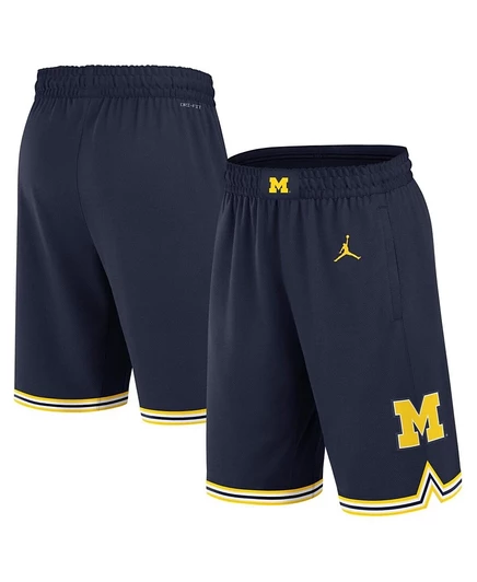 Мужские баскетбольные шорты Jordan Michigan Wolverines, темно-синие