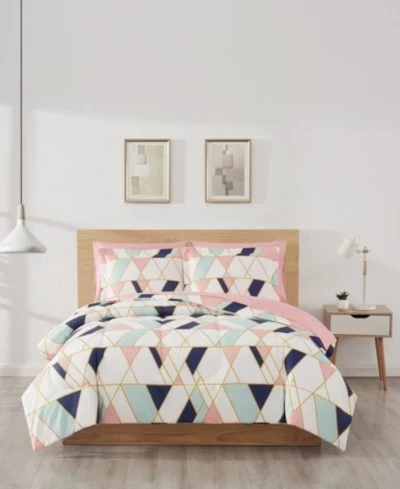 Комплект постельного белья Style 212 Geo, розовый и синий