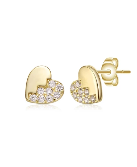 Серьги для девочек GiGiGirl сердечки, позолота 14K, золотистые