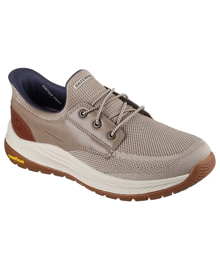 Мужские слипоны skechers meroe alden, бежевые