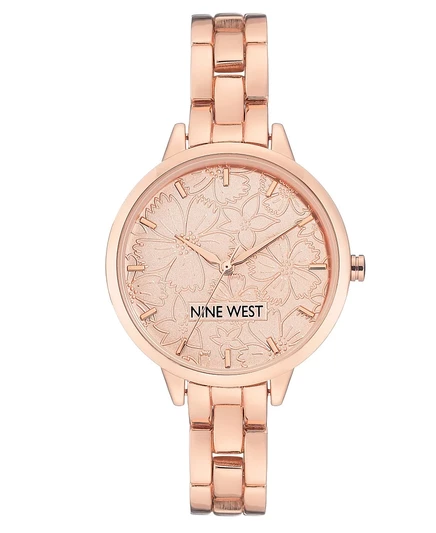 Женские кварцевые часы Nine West, 36 мм, розовое золото