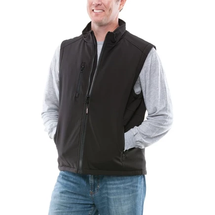  Мужской жилет Softshell - Ветро- и водоотталкивающий для холодной погоды, для работы и на открытом воздухе black