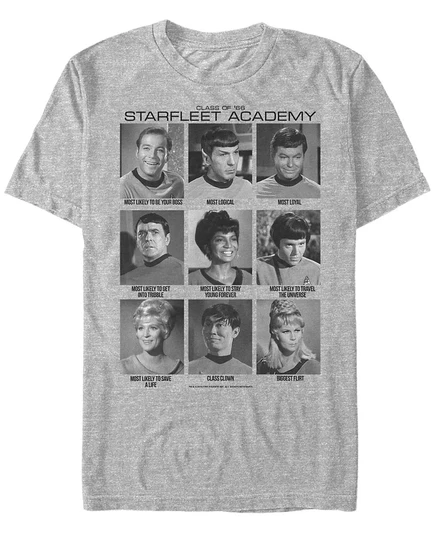 Мужская футболка Fifth Sun Star Trek Starfleet Academy, серая