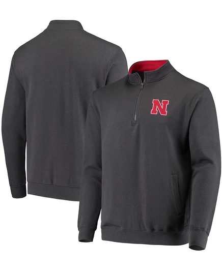 Мужская куртка на молнии с логотипом Nebraska Huskers Tortugas charcoal