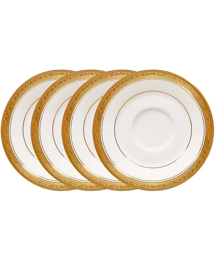 Набор блюдец Noritake Crestwood Gold, 4 шт., бело-золотой