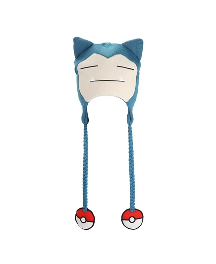 Мужская вязаная шапка-ушанка Pokemon Snorlax, синяя