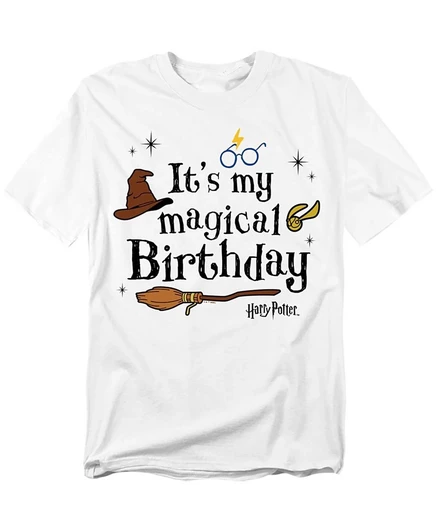 Мужская футболка Harry Potter Magical Birthday, белая