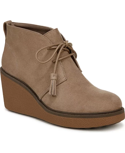  Женские ботильоны на танкетке Aurora mocha taupe microfiber