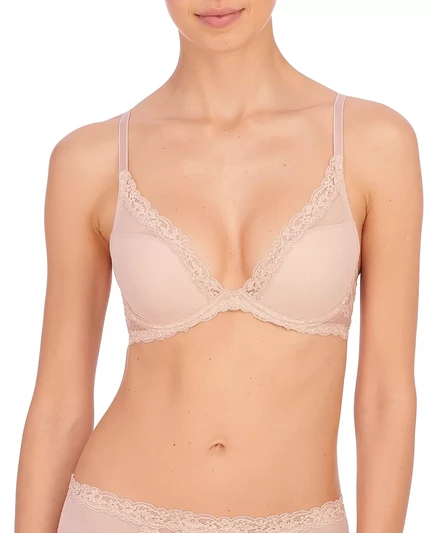 Бюстгальтер с глубоким вырезом Natori Womens Feathers Luxe lt. mocha