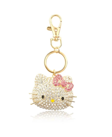Брелок Hello Kitty 3D с кристаллами, многоцветный