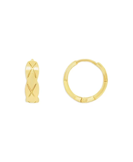 Серьги-кольца Giani Bernini Solid X Chunky, золотистые