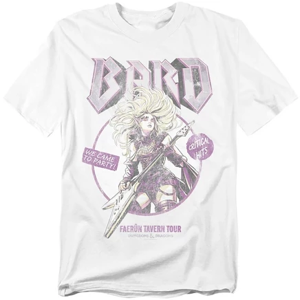 Мужская футболка D&D Bard Glam Rock Tour, белая