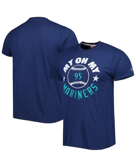 Мужская футболка homage seattle mariners трибленд, синяя