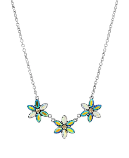 Женское ожерелье 2028 AB Flower, мультицвет