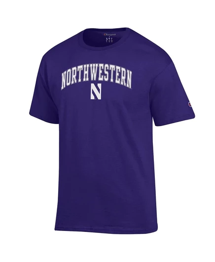 Мужская футболка Champion Northwestern Wildcats с логотипом, фиолетовая