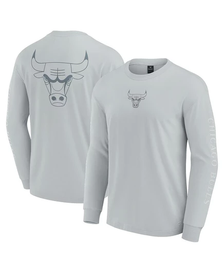 Мужская серая футболка Fanatics с длинным рукавом Chicago Bulls Elements Strive от Fanatics gray