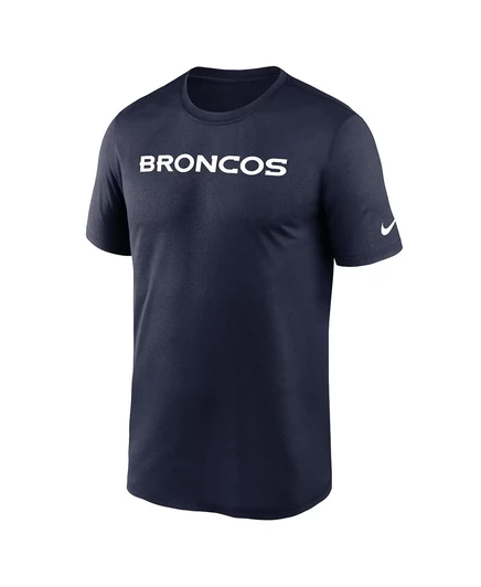 Мужская футболка Nike Navy Denver Broncos Prime Time Legend с надписью Wordmark Performance navy