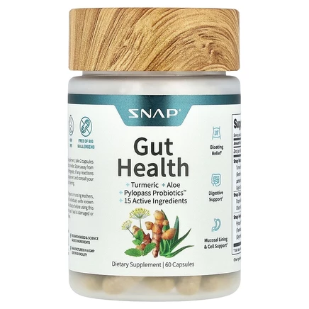 Добавка Snap Supplements Gut Health, 60 капсул