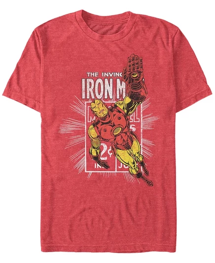 Мужская футболка Fifth Sun Marvel Iron Man, короткий рукав, красная