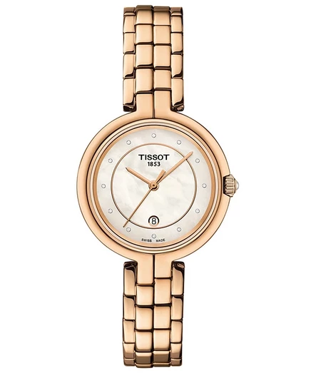 Женские часы Tissot Flamingo 30 мм, розовое золото