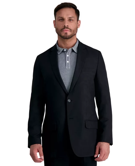 Мужской пиджак Haggar Smart Wash классического кроя, черный