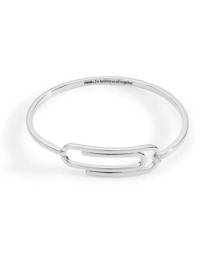 Женский жесткий браслет Alex and Ani «Скрепка»