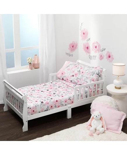 Детское постельное белье Bedtime Originals Blossom, 4 шт., розово-серое