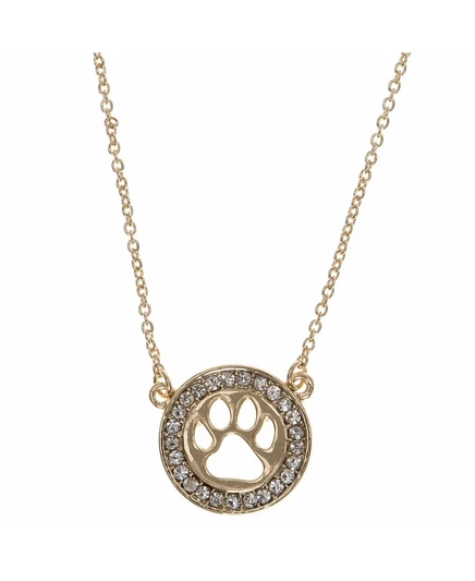 Подвеска Pet Friends Paw с кристаллами, золотистая