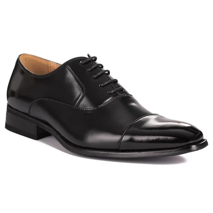 Мужские оксфорды Gino Vitale Cap Toe, черные