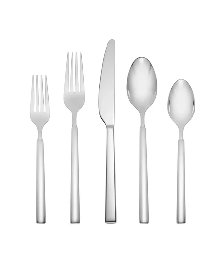 Набор столовых приборов Cambridge Silversmiths Draw Mirror из нержавеющей стали, состоящий из 51 предмета, рассчитан на 8 персон metallic and stainless