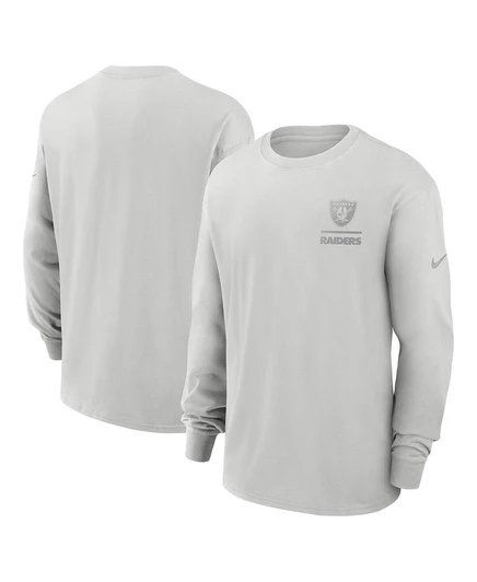 Мужская футболка с длинным рукавом Nike Las Vegas Raiders Max90, серая