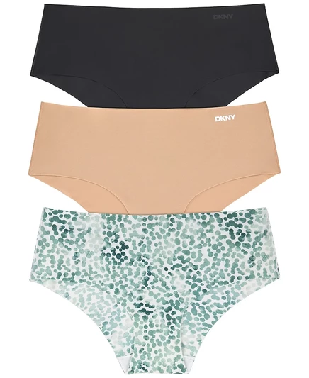 Женские хипстеры DKNY Litewear, 3 шт., черные в точку