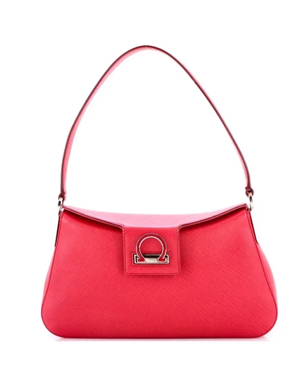 Женская сумка через плечо Salvatore Ferragamo East West Trifolio, розовая