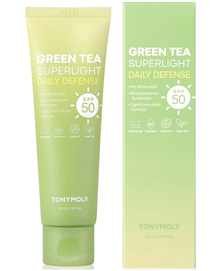 TONYMOLY Green Tea Сверхлегкий солнцезащитный крем для ежедневного применения без цвета