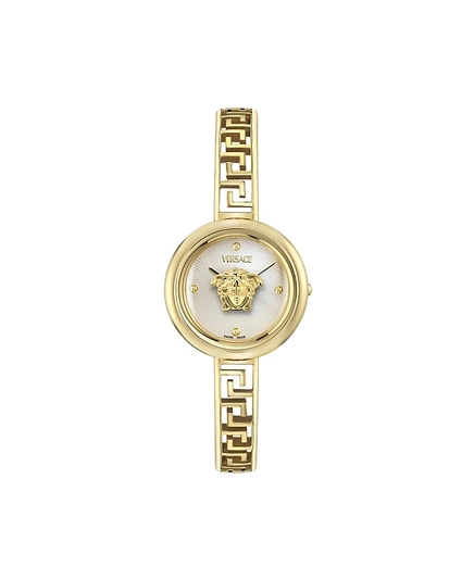 Женские часы-браслет Versace Medusa Eclipse IP из желтого золота, 28 мм, позолоченные