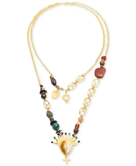 Колье Nectar New York Chezerah 18K позолота, 81 см, золотистое