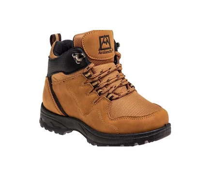 Туристические ботинки Avalanche Boys Outdoor Trail Ready с поддержкой лодыжек на прочной подошве коричнево-бежевого цвета