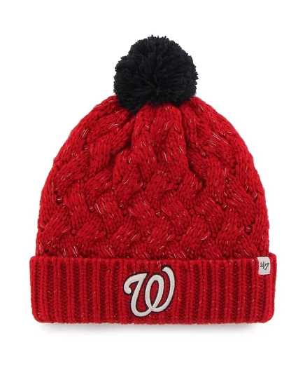Женская шапка '47 Washington Nationals с помпоном, красная