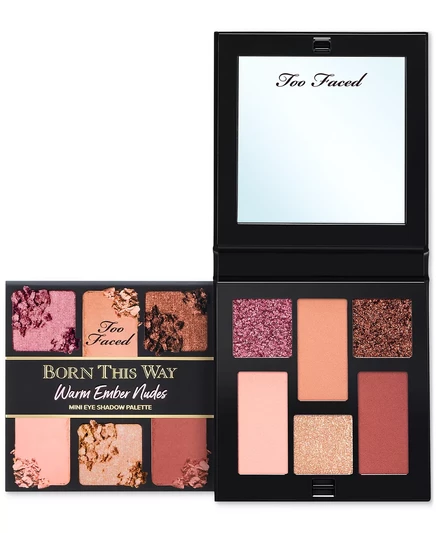 Палетка теней Too Faced Born This Way мини, тёплые тона
