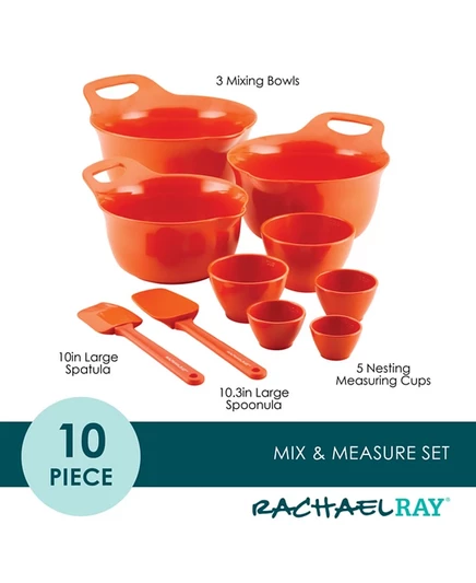 Кухонный набор Rachael Ray Mix and Measure, 10 шт., оранжевый