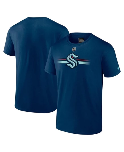 Мужская футболка Fanatics Seattle Kraken Authentic, синяя