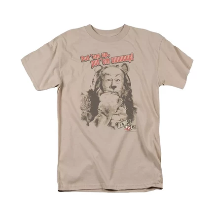 Мужская футболка для взрослых с коротким рукавом Wizard Of Oz Mens Put Em Up open brown