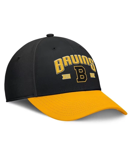 Мужская черно-золотая бейсболка Fanatics Heritage Captain Flex от Boston Bruins black, gold
