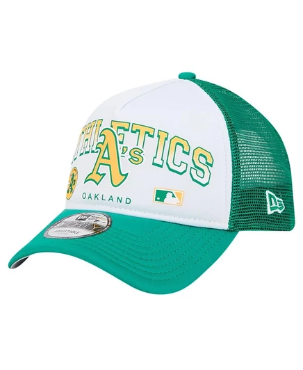Мужская белая кепка Oakland Athletics с надписью New Era 9FORTY A-образной формы, регулируемая по размеру. white