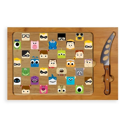 Поднос Picnic Time Toscana Icon с ножом, коричневый