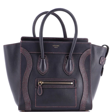 Женская сумка Pre-Owned Celine Micro Luggage кожаная, черная