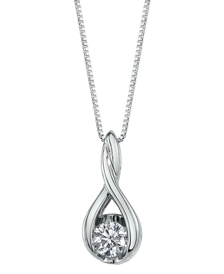 Женская подвеска Sirena Diamond Twist, белое золото